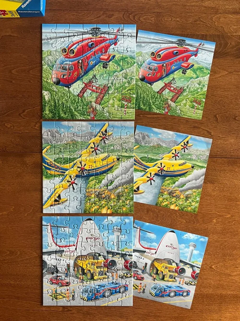 Ravensburger set of 3x49 puzzle trios